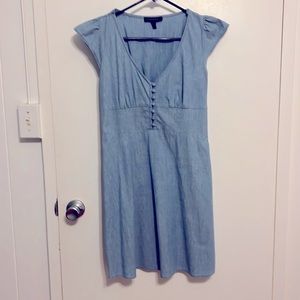 Banana Republic Blue Linen Cotton Summer Dress